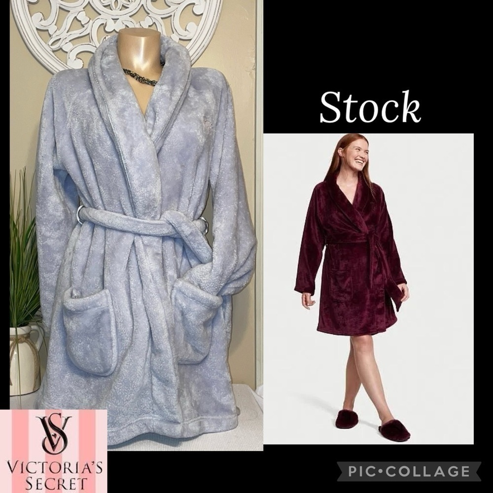 Victoria’s Secret women’s size Medium large robe plush knee length pajamas